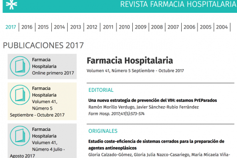 Revista de la Sociedad Española de Farmacia Hospitalaria