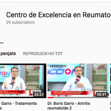 Canal de YouTube de reumatología de la CER