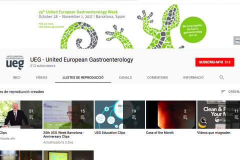 Canal de YouTube: United European Gastroenterology