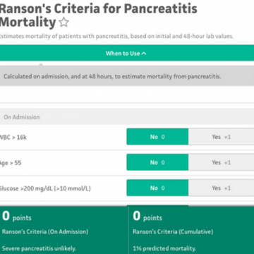 Criterios de Ranson para mortalidad por pancreatitis